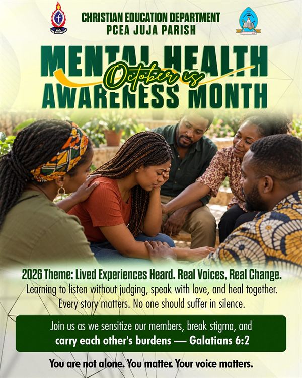 October is Mental Health Awareness Month poster, Christian Education Department